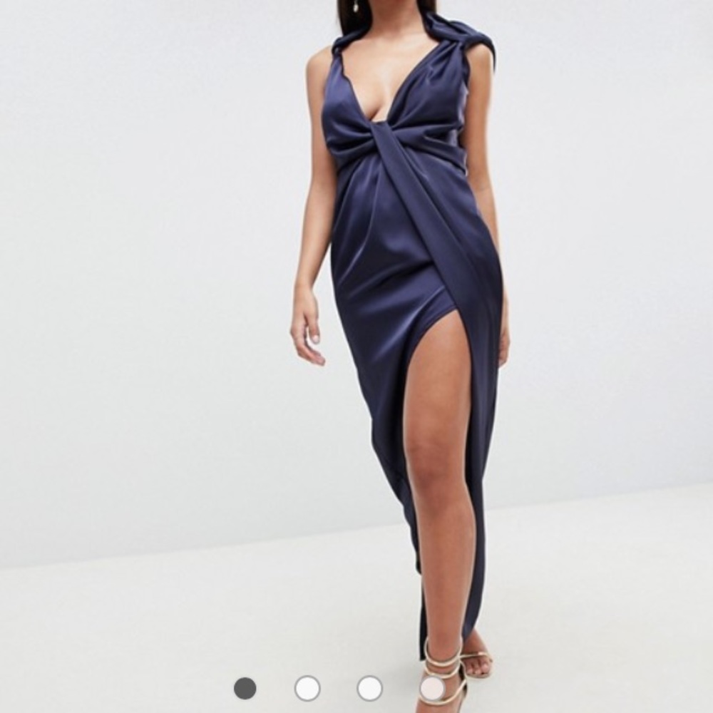 ASOS drape satin dress